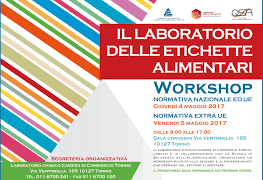 4-5/05/2017: Laboratorio delle Etichette Alimentari (Laboratorio Chimico,Torino)